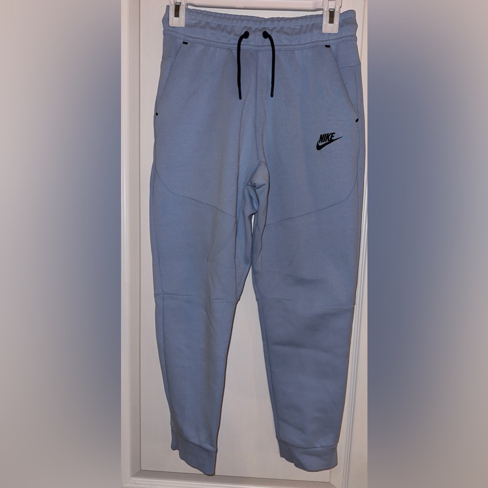 Nike tech boys pants, light blue, size YL